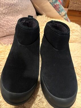 Moon Boot Black Suede Ankle Booties